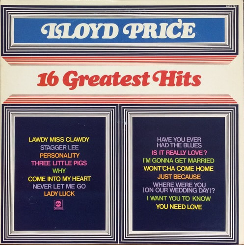 LLOYD PRICE - 16 Greatest Hits LP (&quot;Blues &amp; R&amp;B &amp; Soul&quot;)