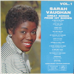 SARAH VAUGHAN - GREAT SONGS FROM HIT SHOWS VOL.1