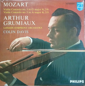 아르투르 그뤼미오 (Arthur Grumiaux) - 모짜르트 바이올린 협주곡 3,5번